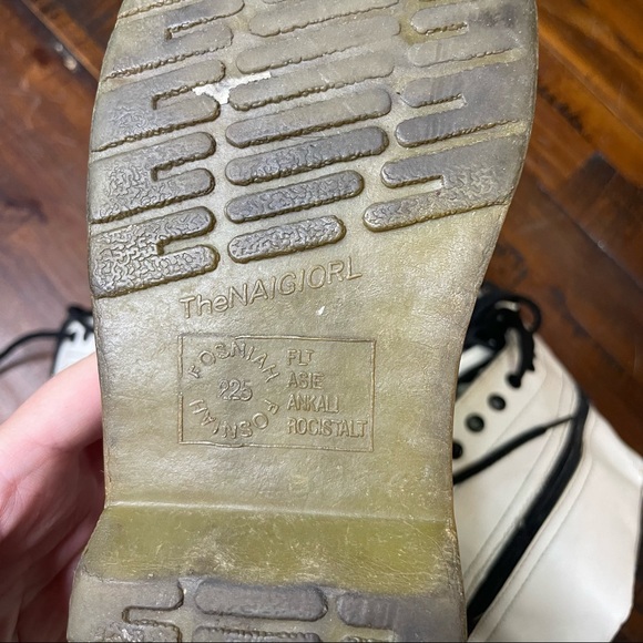 White tall combat boots size 6.5 - Picture 5 of 6